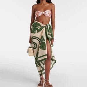 NWT $325 Johanna Ortiz Cotton Pareo Beach Cover-up OS
